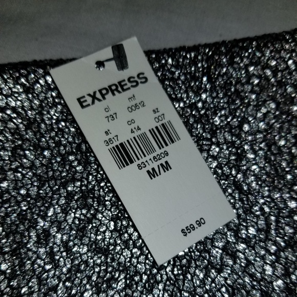 Sparkling Silver Express Mini Skirt NWT - Picture 2 of 6
